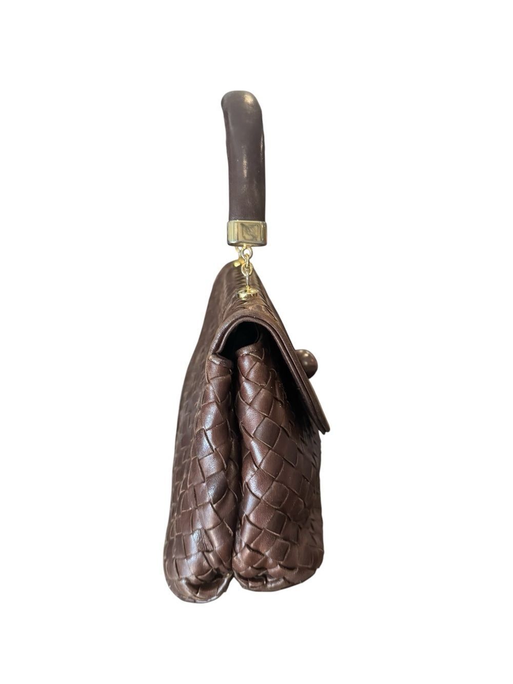 Bottega Veneta Brown Intreciatto Top Handle Vintage Mini Jodie Bag Auth - Picture 5 of 14